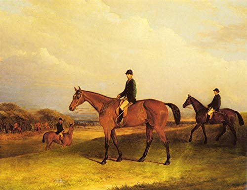 Peintures sur toile de jockey et cheval pour grand salon