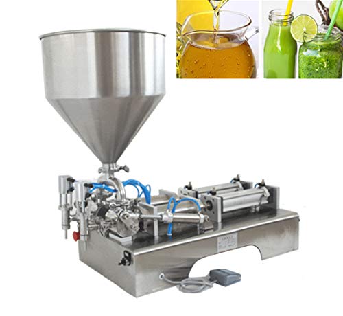 Preisvergleich Produktbild MXBAOHENG Automatische Paste Flüssigkeitsfüllmaschine Doppeldüse Quantitative Filler Maschine Pneumatische Filler Ausrüstung 20-300ml für Honig Schokolade Fossil Öl