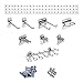Triton Products LocBoard Strip Kit - 8-Hook Tool Holder, 36 Inch x 4 1/2 Inch, White