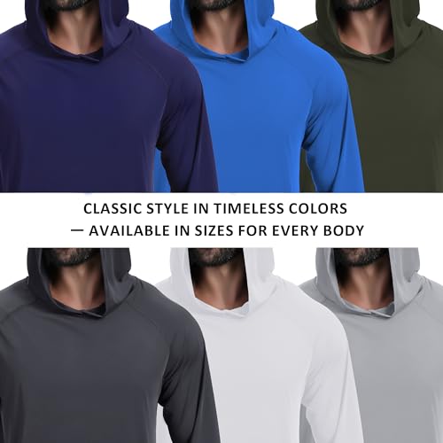 Men's UPF 50+ Fishing Rash Guard Shirt – Quick-Dry UV Long Sleeve Sun Hoodie Swim Shirt for Fishing, Hiking & Yard Work4