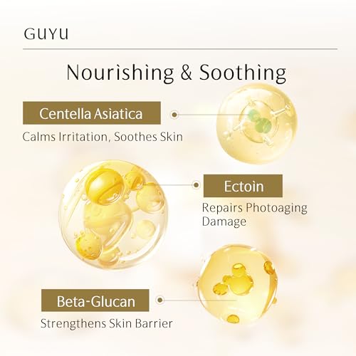 Image of Vitamin C Face Serum | GUYU Brightening Single-Use Ampoule | Vitamin E & C, 4 Seed Micro-Oils, Hyaluronic Acid | 0% Irritation for Sensitive | for Glass Skin, Radiance (0.05 Fl Oz x 30pcs)