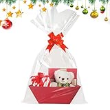 Cesta De Almacenamiento Tejida Con Asa, Papel De Cobre Doble, Cesta Tejida Ďe 25 × 17 × 9 Cm Con Đe Regalo Y Cinta | Çesta D́e Regalo Vacía Para Llenar, Cestas Plegables Vacías Para Llena