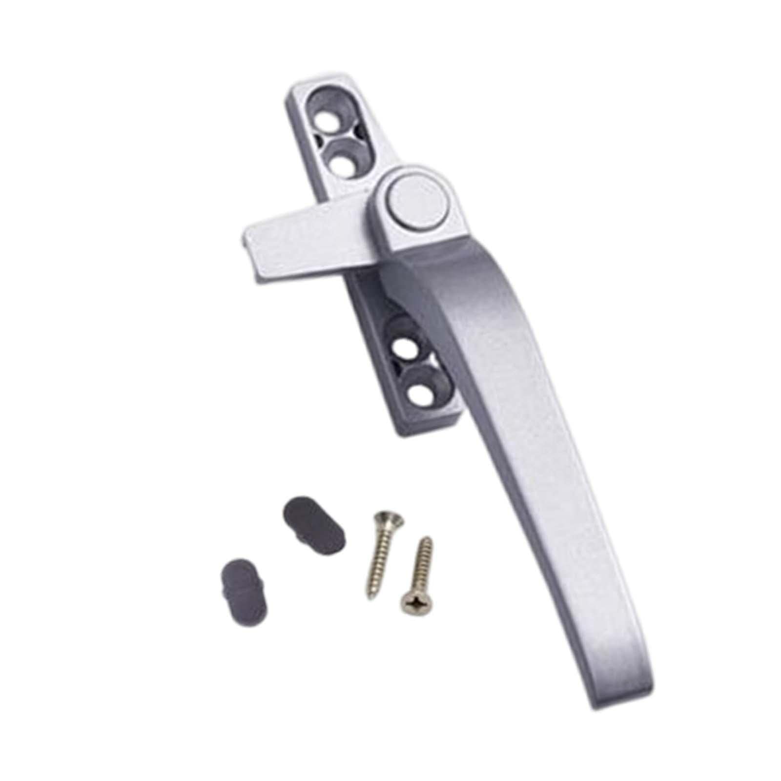 Window Handles, Right/Left Hand Aluminum Door Handle Window Hardware, Casement Locking Handle for Double Glazing Door, Right