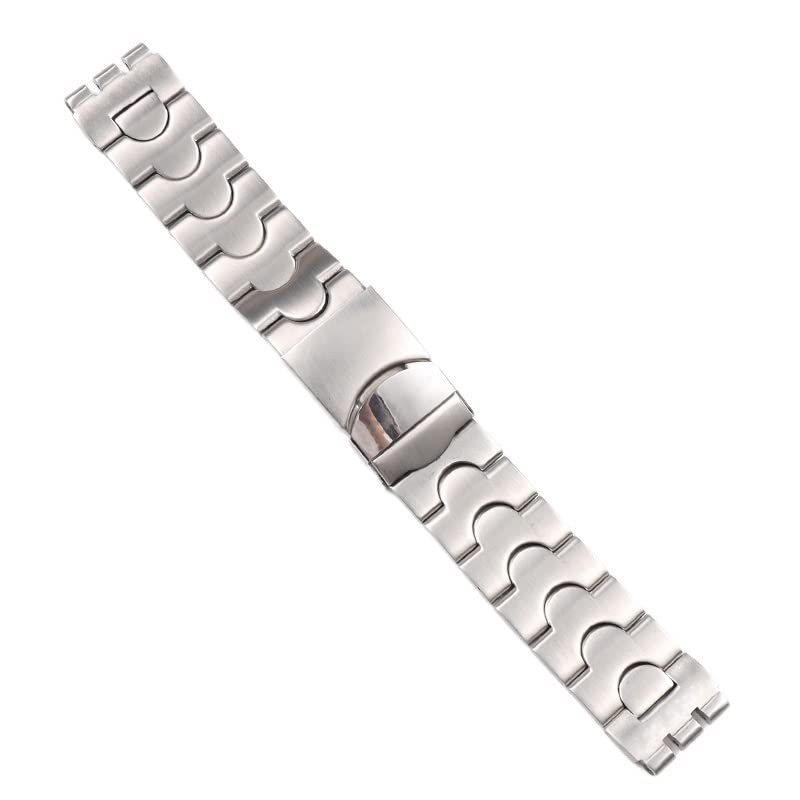 Cinturino per orologio Swatch, 20 mm e 17 mm, in acciaio inox opaco lucido opaco
