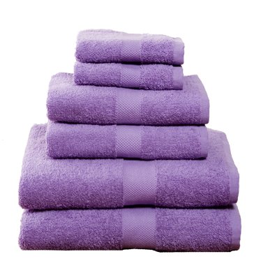 6 Piece Towel Set, Grape