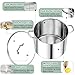 P&P CHEF 20 QT Stock Pot with Lid, Stainless Steel Large Cooking Pot, Soup Canning Stockpot for Stewing Simmering, Tri-ply Bottom for All Stoves, Heavy-Duty &Dishwasher Safe & Food-Grade
