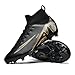 Men's Soccer Shoes Football Cleats High-Tops Lace-Up Non-Slip Spikes Indoor Outdoor Sports Athletic Baseball Lacrosse Sneaker Black EU 44