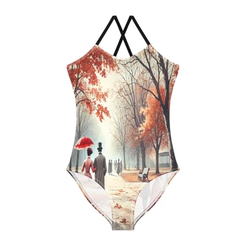 Fall Couples Romantic Bathing Suits for Girls Kids Swimsuits Summer Beach Swimwear One Piece Swimsuits