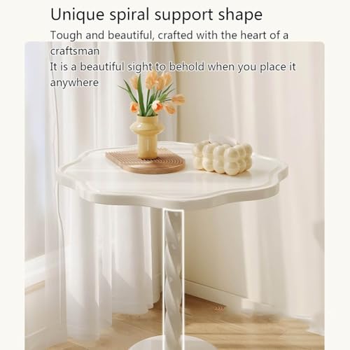 Table d'appoint ronde moderne Slish grise pour salon et chambre - 6