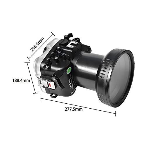 Seafrogs Underwater Housing for Canon EOS R5 + 6\" Dome Port & Flat Port Kit, [40M/130FT] Waterproof Case Protective Hard Case for Canon R5 + 24-105mm Lens - Thumbnail 3
