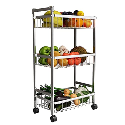 Carro de acero inoxidable JATIBOSH robusto y móvil para cocina 2