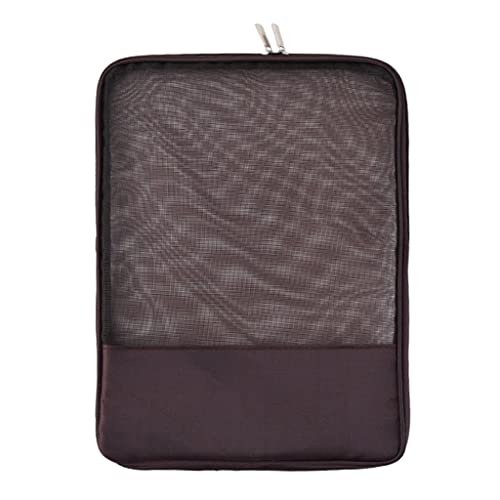 Bolsa de malla con cremallera, duradera, resistente a la abrasión, bolsa de almacenamiento de documentos, bolsa de almacenamiento de cosméticos, transpirable, para escuela, oficina, organizador de
