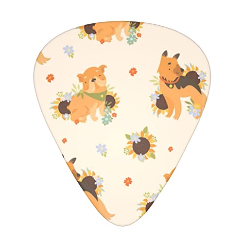 Lot de 12 médiators pour guitare basse électrique et acoustique Motif chiens amusants - Les Beatles, Paul McCartney, John Lennon, RIngo Starr, George Harrison Lot de 12 médiators pour guitare basse électrique et acoustique Motif chiens amusants