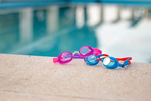 Zoggs Ripper Junior Kids UV Anti Fog Swimming Goggles (6-14 Years) Blue/Red