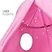 Best Choice Products Kids Indoor & Outdoor Hanging Hammock Swing Tent Set w/Inflatable Base, Ropes, and Multicolor LED String Lights, Pink
