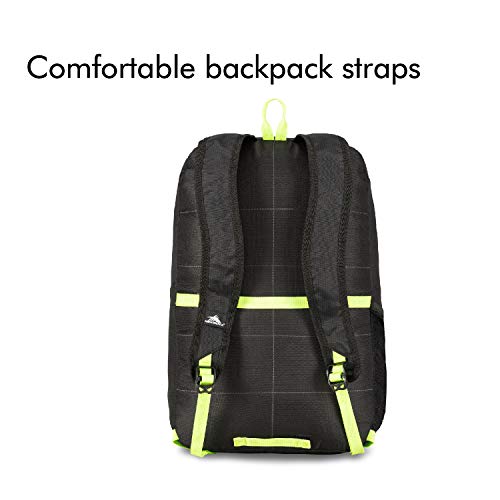 High Sierra AT8 Wheeled Carry-On with Pack-N-Go Backpack, Black/Zest