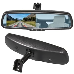 EWAY 4.3″ Rear View Mirror Camera Monitor Fits for Ford F150/250/350 2004-2015, Toyota Tacoma Corolla 2008-2014, Jeep Wrangler 2007-2018 Interior Mirror Backup Camera Display with Mounting Bracket