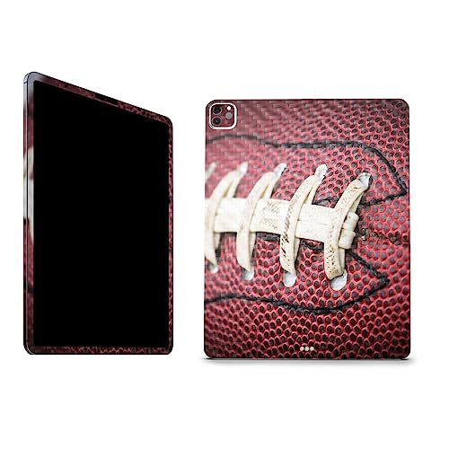 Image of MightySkins Carbon Fiber Skin Compatible with Apple iPad Pro 12.9 inch M2 6th Gen (2022) Full Wrap Kit - Football Laces | Protective Durable Textured Carbon Fiber Finish | Easy to Apply | Made in The USA