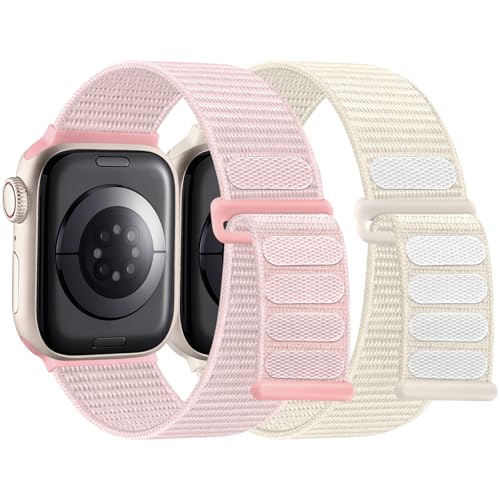 WJK 2 Pack Band Compatible with Apple Watch Bands for Women 40mm 41mm 38mm 42mm 44mm 45mm 46mm 49mm...