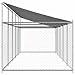 Grey Galvanized Steel Large Strong Dog Cage for Outdoor Use, Lockable Secure Pet Enclosure with Weatherproof Durable Mesh Design for All Dog Sizes