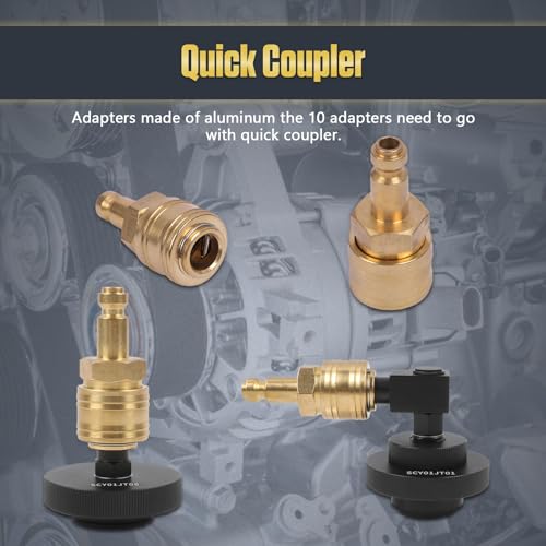 Brake Fluid Bleeder Adapter Kit 10Pcs Master Cylinder Bleeder Tool Kit for Most Vehicles Brake Fluid Bleeding or Refilling - Thumbnail 3