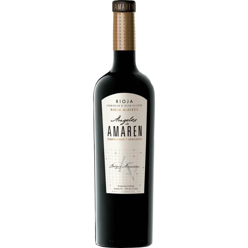 Ángeles de Amaren Vino Tinto Crianza 14,5% Vol, Tempranillo y Graciano, Intensidad y Equilibrio para Maridar con Carnes y Quesos, Compra Online Segura| 1 botella