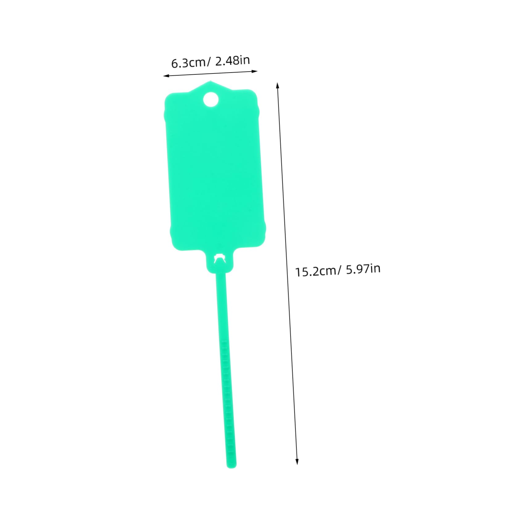 DIYEAH 100pcs Reusable Plastic Tags Ample Writing Space Waterproof Mark Labels String Tags for Luggage Shipping