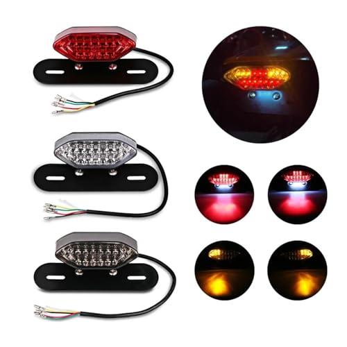 Luz trasera para motocicleta resistente al agua con luz de freno e intermitentes 5