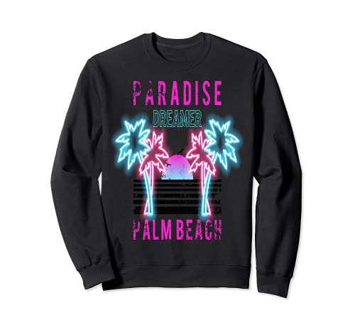 Palm Beach Paradise Travel Ocean Surf Art Sudadera