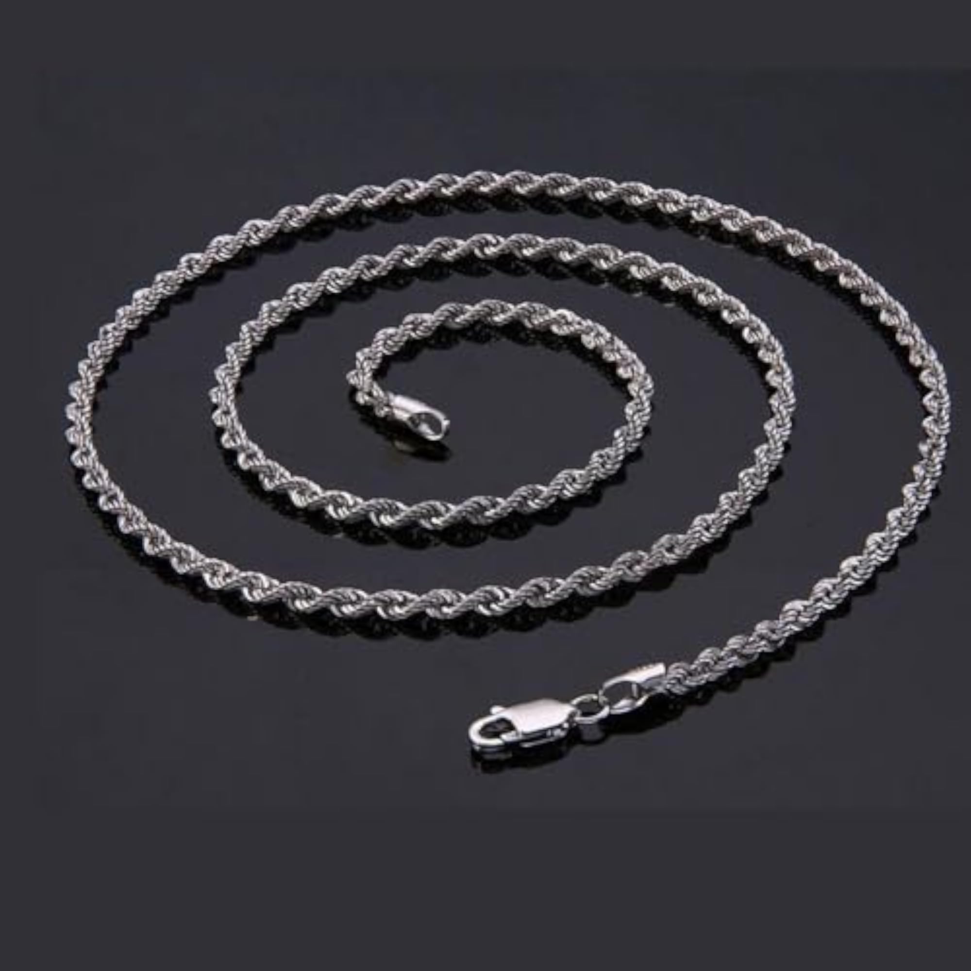 Men's Stylish Long Platinum Locket Pendant Necklace