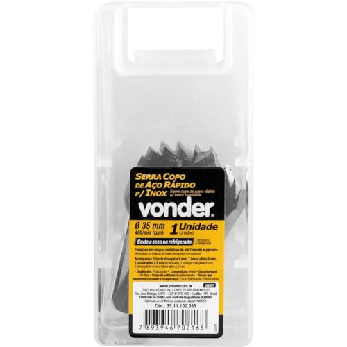 Vonder, Serra Copo De Aço Rápido, 35 Mm, Para Inox.