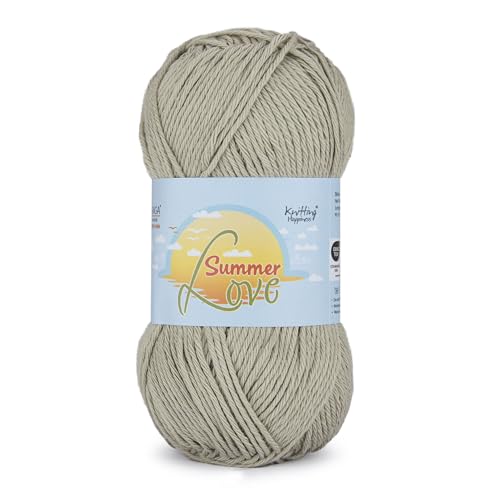 Image of Ganga Acrowools Summer Love - Sport Weight - Cotton Yarn -Oekotex Class L Certified - Pack of 1-50 GMS Per Ball (Mist), Grey