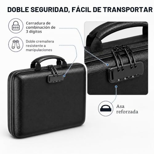 Carpeta archivadora ignífuga auvstar resistente a 5200 °F y blindada con llave 7