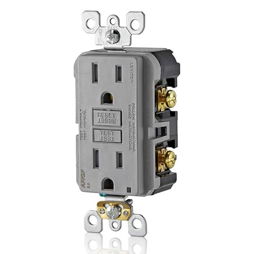 image for Leviton Dual-Function AFCI/GFCI Outlet, 15 Amp, Self Test, Tamper-Resi