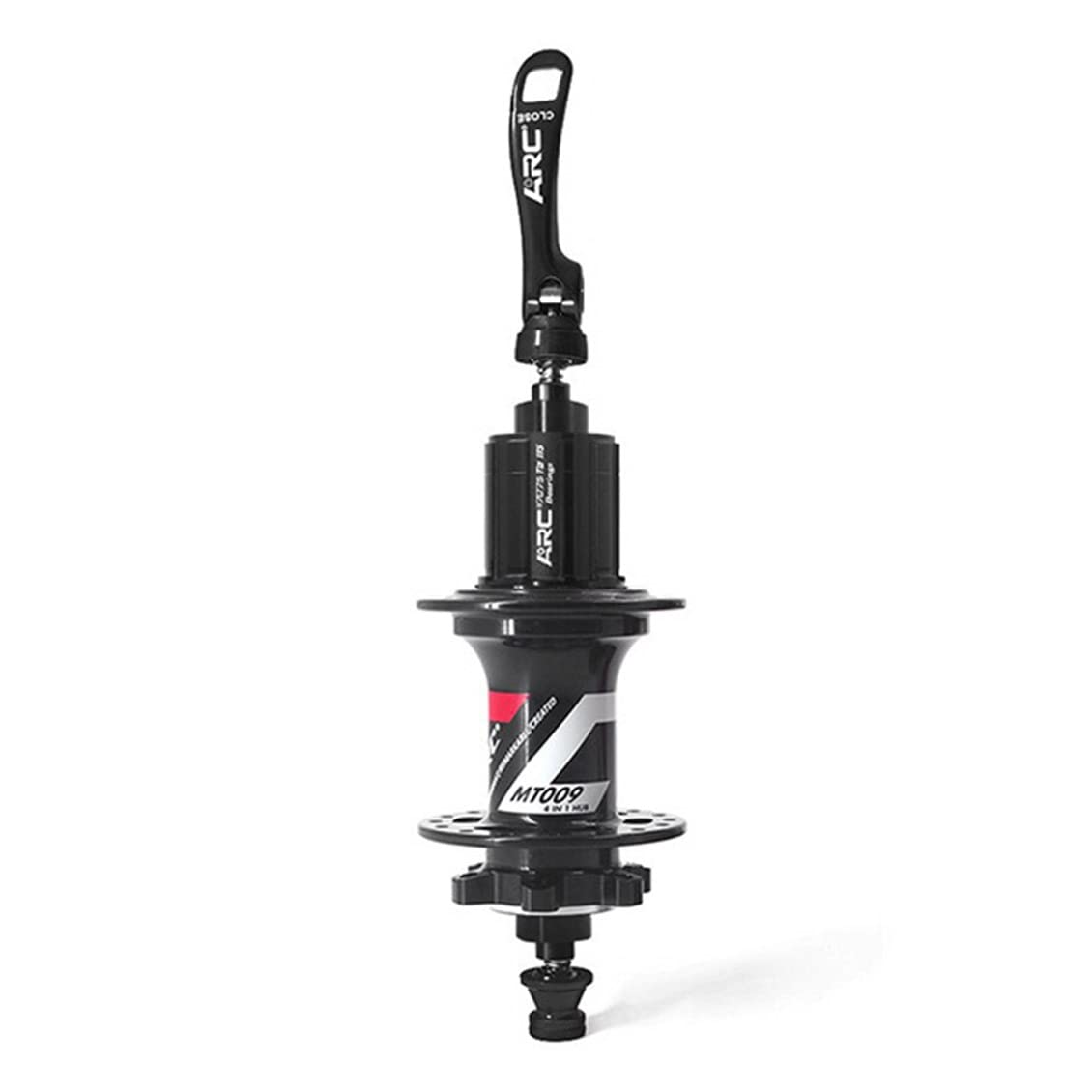Buje MTB de 28/32/36 Orificios para Freno de Disco, con rodamientos sellados de liberación rápida para Cassette de 8, 9, 10 y 11 velocidades (Color: Negro, Tamaño 36H)