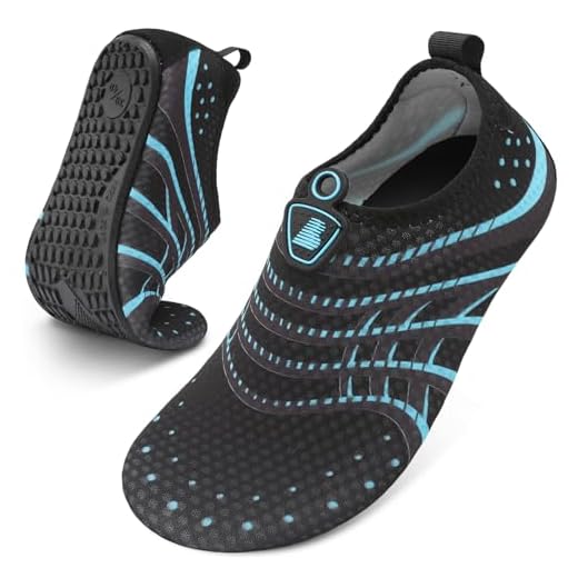BARERUN Adult Swim Water Shoes Quick Dry Non-Slip for Girls Boys Blue 8.5-9.5 M US Women / 7-7.5 M US Men