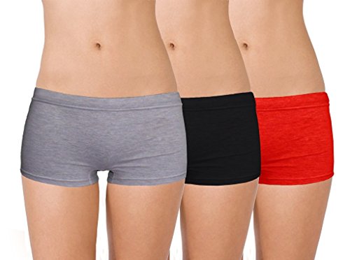 Selfcare Women Soft Cotton Sinker Mid Waist Boyshorts Panties wit...