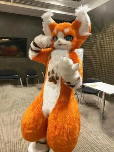Long Fur Husky Dog Fox Mascot Costume Fursuit Halloween Furry Suit ...