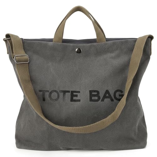 Bolso Tote de Lona para Mujer con Correa Ajustable