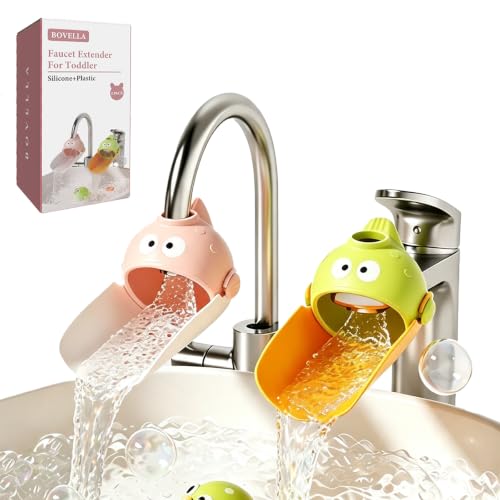 Faucet Extender for Toddlers, Silicone Sink Extender for Toddlers Faucet Extender for Kids, Suitable for Bathroom Sink, Kitchen,Bathtub (2 Pack)