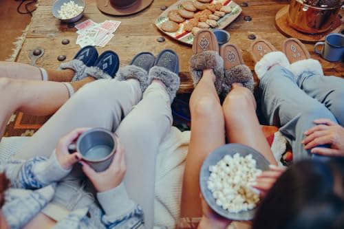 Manitobah Tipi Moccasin - Womens Indoor Slipper, Fleece-Lined, Suede Leather, Rabbit Fur Trim3