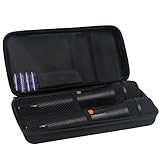 Kmise Microphone Case, Microphone Bag for 2 Wireless Microphones EVA Hard Dual Wireless Mic Storage Bag for Gigging and Travel(Case Only)