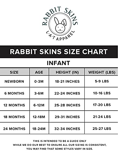 Rabbit Skins Baby Long Sleeve Long Leg Bodysuit Boy & Girl | Newborn 0-3 To 24 Months, White, Newborn #TOP5