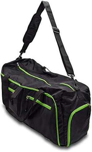 Foldable Duffel Bag for Travel, Overnight Bag with Pockets and Shoulder Strap, Collapsible Luggage Compact & Portable, Weekender, Duffle, Ripstop Nylon for Men, Women, Gym, Sports, Vacation, Sneakers 1 Foldable Duffel Bag for Travel, Overnight Bag with Pockets and Shoulder Strap, Collapsible Luggage Compact & Portable, Weekender, Duffle, Ripstop Nylon for Men, Women, Gym, Sports, Vacation, Sneakers