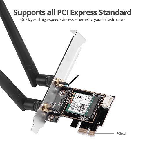 Tarjeta Wi-Fi 6 PCIe SIIG AX3000 de banda dual, modelo LB-WR0111-S1 miniatura 4