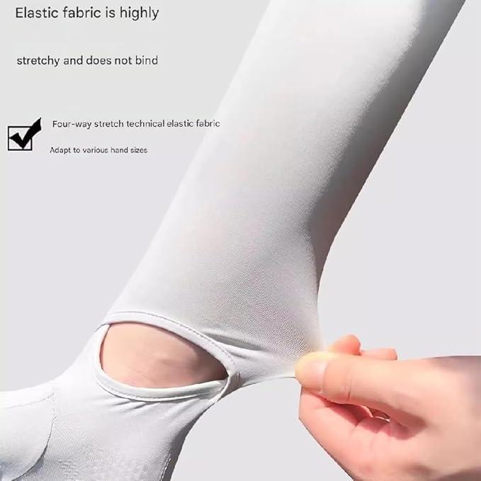 Image of SEMITO UV Protection Sleeves for Women & Girls, Sunblock Driving Gloves Non Slip for UV Protection Cooling Arm Sleeves for Biking, Cricket, Cycling, Golf & Outdoor Sports