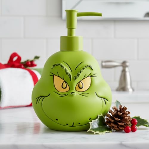 Dr. Seuss The Grinch Holiday Christmas Soap/Lotion/Hand Sanitizer Resin Pump Dispenser 18.28 Ounces (Officially Licensed Product) by Franco Collectibles