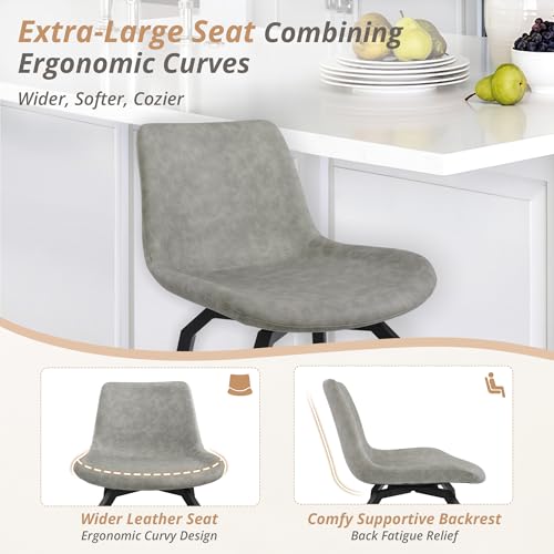 360° Swivel Upgrade Bar Stools Set of 3 for Kitchen Island