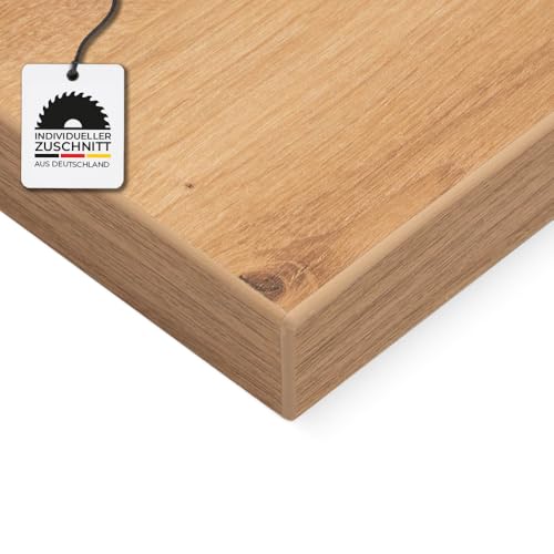HausFux Spanplatte nach Maß - 1 9 cm stark melaminbeschichtet mit ABS-Kante - Made in Germany - für Möbel- und Innenausbau (Artisan Eiche 30 x 10 cm)