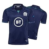 2020 Schottland Herren Rugby-Trikot Home World Cup Baumwolle Jersey Graphic T-Shirt bestickt Stoff Supporter Fußball Sport Top Ideal für Freizeit und Sport L